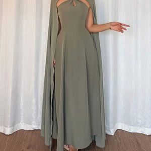 Red Wrap-Style Dress